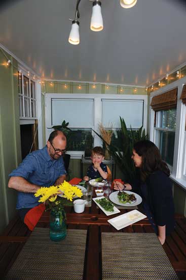 Family meals are savored in Eileen and Rick's home.
